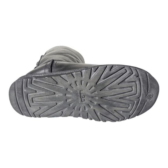 UGG Mariana "Black" Leather Winter Boot Size 6 - Picture 6 of 6